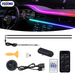 Car Atmosphere Light Strip with 30s Auto OFF Module | USB Expansion Dock for Tesla Model 3 Y S X