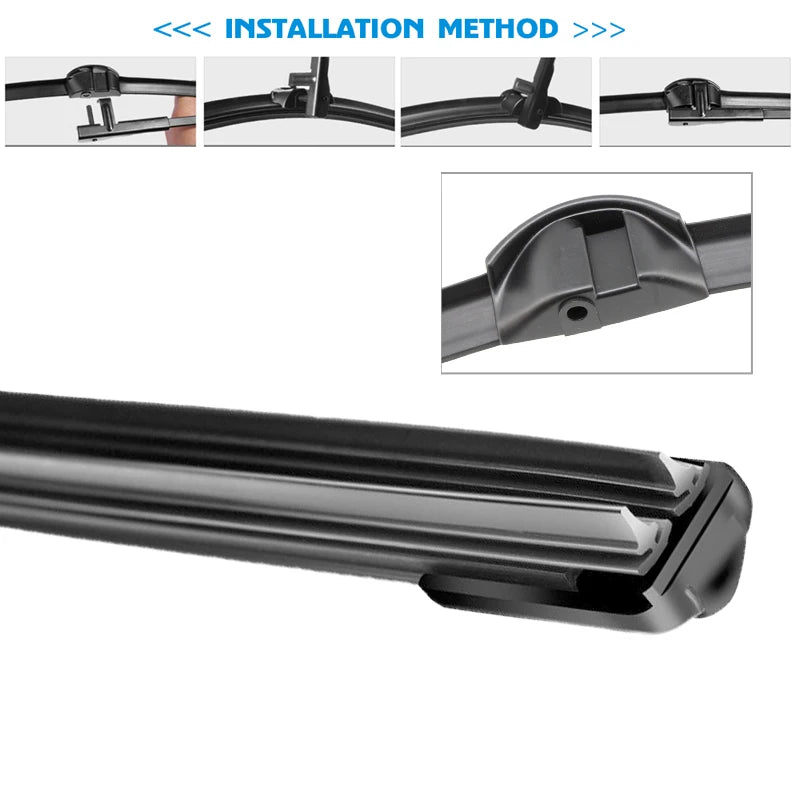 Universal Car Wiper Blades | Soft Dual Rubber Frameless Windshield Wipers detail view