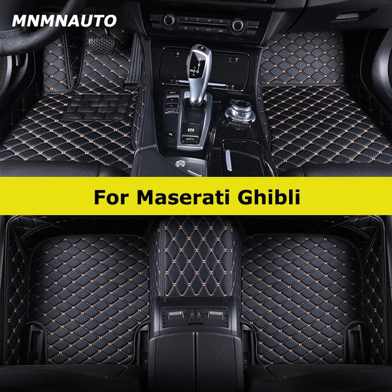 MNMNAUTO Custom Car Floor Mats For Maserati Ghibli 2013-2023 Auto Carpets Foot Coche Accessorie
