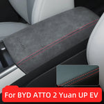 Suede Leather Car Center Console Armrest Box Cover for BYD ATTO 2 Yuan up EV S1 Pro 2025-2026 Interior Accessories Pad