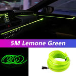 5M Car Interior Led Strip Light Neon EL Wiring Decorative Lamp For Auto DIY Flexibl additional angle