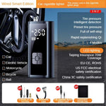 Car Air Pump Wired/Wireless Protable Car Air Compressor 150PSI Tire Inflation Pump for M detail view
