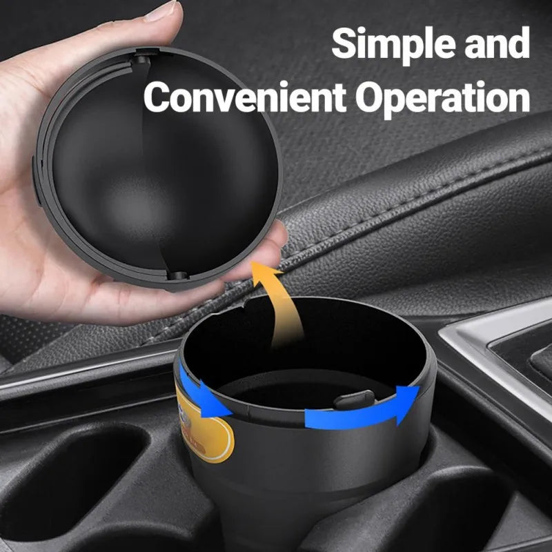 Car Trash Can Swing Lid Mini Leakproof Plastic Trash Bin lifestyle view