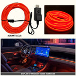 Car Interior Decorative Lamps EL Wiring Neon Strips Dashboard Auto LED Ambient Lights DIY Flexible Atmosphere Lamp 1M/3M/5M