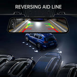 4K Dual Lens Rearview Mirror Dash Cam with IPS Touch Screen | 32G Card