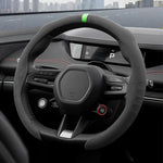 Universal Non-Slip Suede Car Steering Wheel, O/D-Type Steering Covers Wheel Booster Protect Cover for Car Anti-skid Accessories