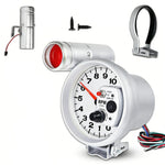5 Inch LED Tachometer 10000RPM 127mm Black White Display | 12V Car Dashboard Gauge fo lifestyle view