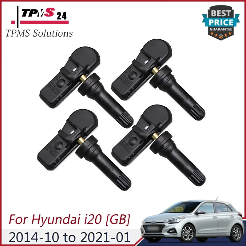 4PCS 52933-C1100 Tire Pressure Monitor Sensor 433MHz TPMS for Hyundai i20 iX35 NEXO Tucson