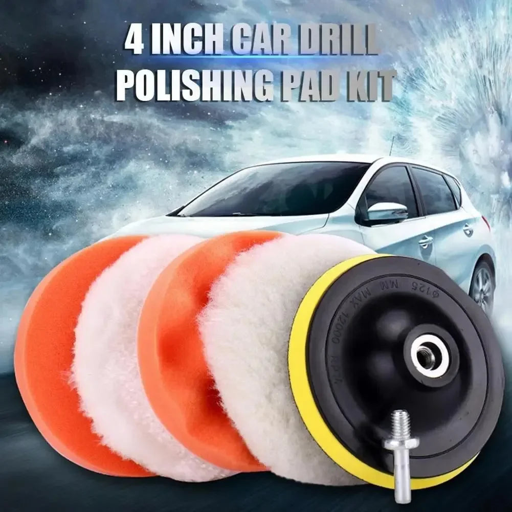 Car Polishing Pad Set | Soft Wool Waxing Discs for Scratch Removal - 3/4/5 Inch