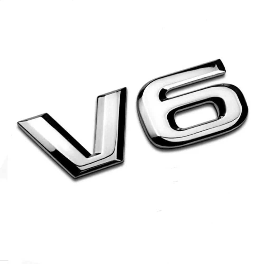 DSYCAR 1Pcs Fashion 3D Metal V6 Engine Display Car Sticker Emblem Badge for Cars Decorat detail view