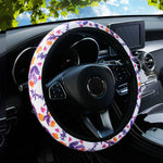 19 Diving material printed fabric car rimless steering wheel cover Christmas camouflag close-up view