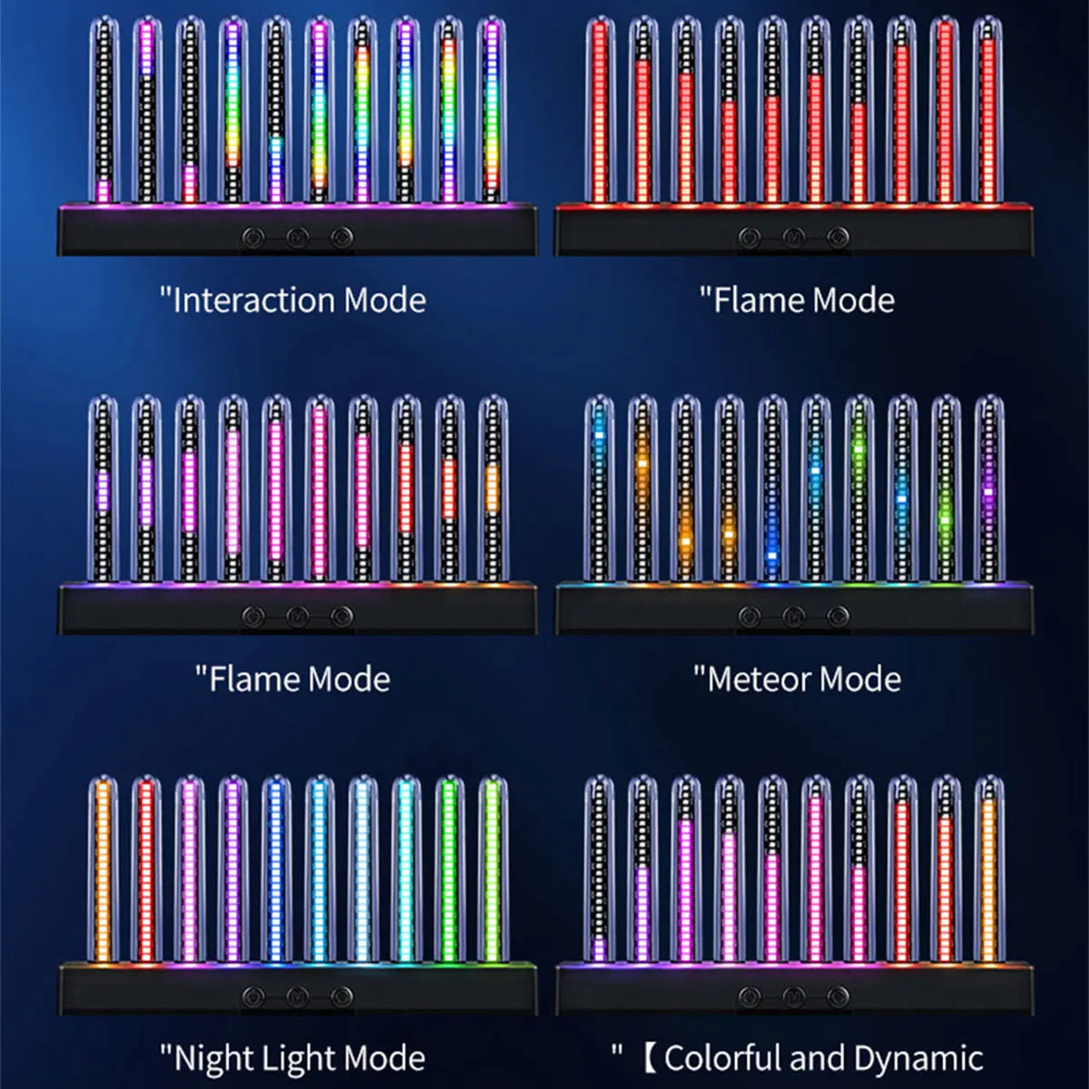 Sound Control Pickup Light Dynamic Gradient RGB Ambient Light Universal Car Air Vent Das detail view