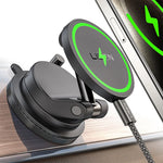 LISEN Qi2.2 25W MagSafe Car Mount Charger | Vacuum Suction Cup Wireless Charger for iPhone 17 16 15