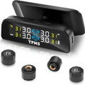 Solar Tire Pressure Monitoring System with 4 External Sensors | Real Time TPMS for Ca alternate view