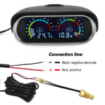 2 in 1 LCD Digital Display Voltmeter and Water Temp Gauge | Universal Car Truck Gau additional angle