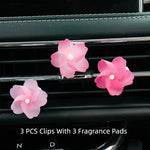 3 PCS Rotate Windmill Car Air Freshener Vent Clips Cute Air Vent Clip with Fragrance Pad Vehicle Air Outlet Interior Decoration