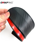 2PCS Car Rearview Mirror Rain Eyebrow Carbon Fiber Sun Visor Shade Cover Protector Cle close-up view