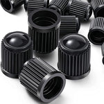 20PCS Car Tire Valve Plastic Black Bike Tyre Valve Caps O Rubber Ring Covers Dome Shape Dust Valve f