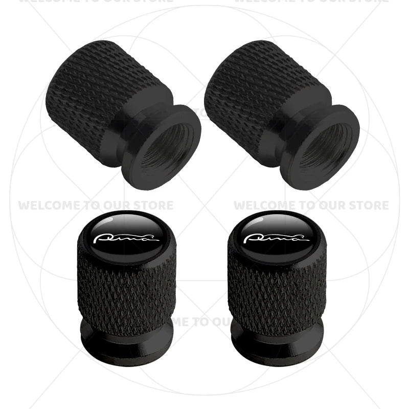 For Ford Puma Cougar Emblem MK3 MK5 MK6 MK4 ST Line 4Pcs Aluminum Car Tire Valve Caps alternate view