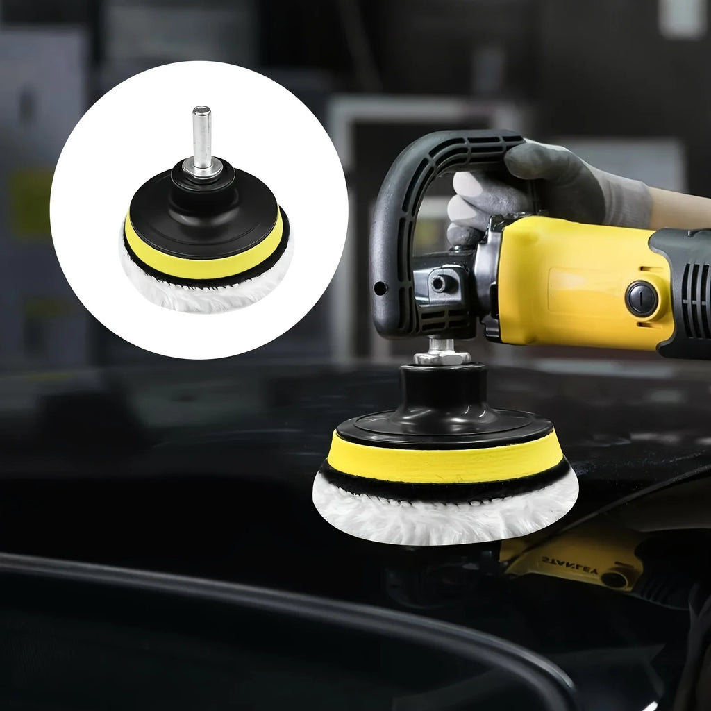 Car Wool Polishing Disc | 75mm Car Paint Care Polisher Pad for Auto Detailing detail view