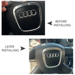 Aluminum Car Steering Wheel Frame Trim Cover For Audi Q5 Q7 A3 S3 8P A4 B6 B7 B8 A5 B8 A6 C7 Protection Cover Sticker