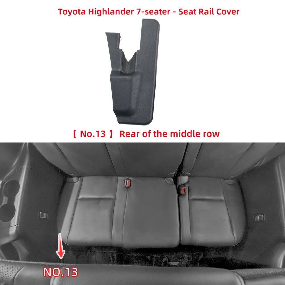 Middle Rear Seat Rail Track Cover Cap For Toyota Highlander 05-21 Car Seat Slide Ra additional angle