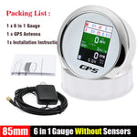 85mm 6 in 1 GPS Speedometer and Tachometer | Digital Gauge with Oil Pressure, Water T alternate view