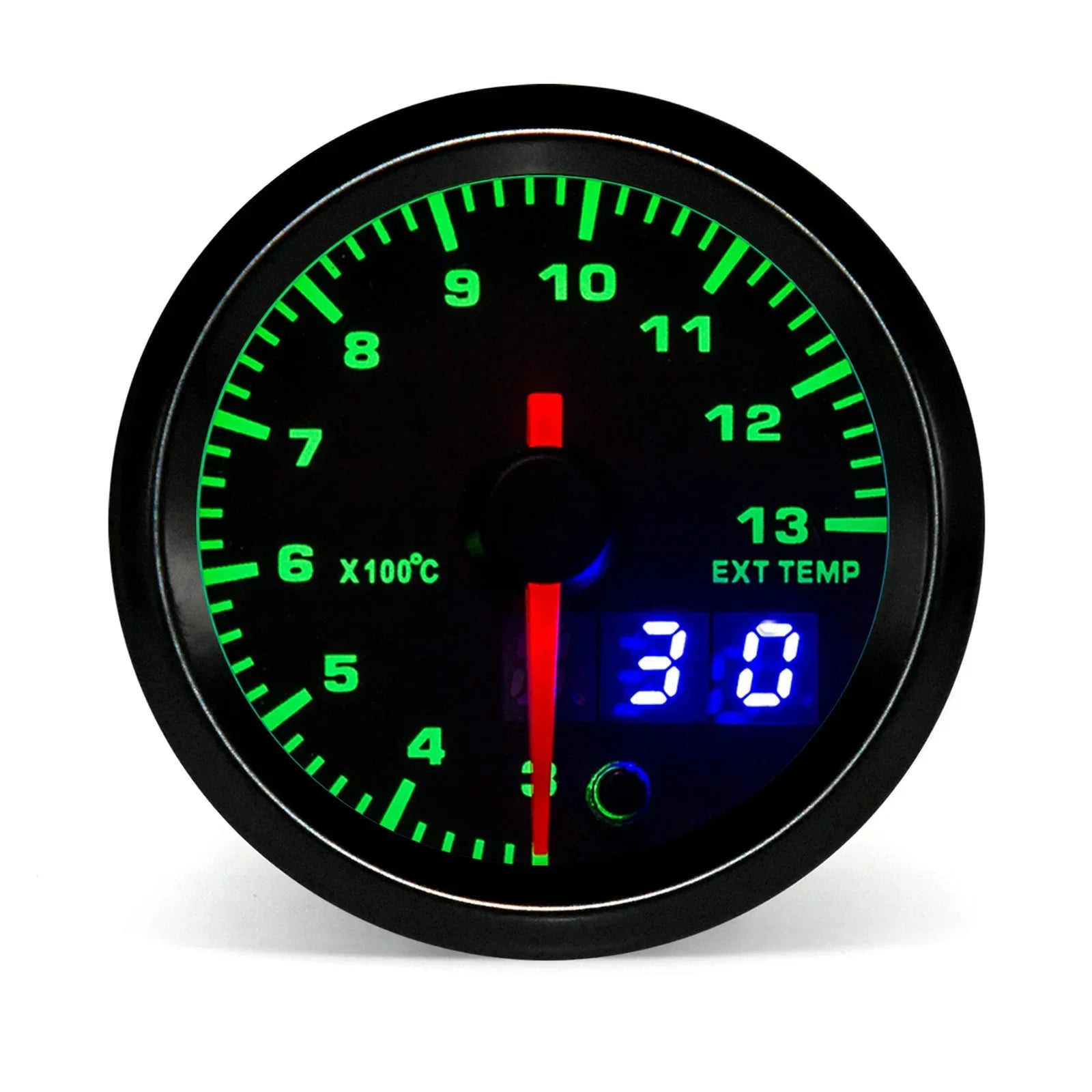 52mm 7 Colors LED Boost Water Oil pressure Voltmeter Air fuel Ratio EXT Temp Gauge Tachometer Dual Display Auto Car Gauge Pods