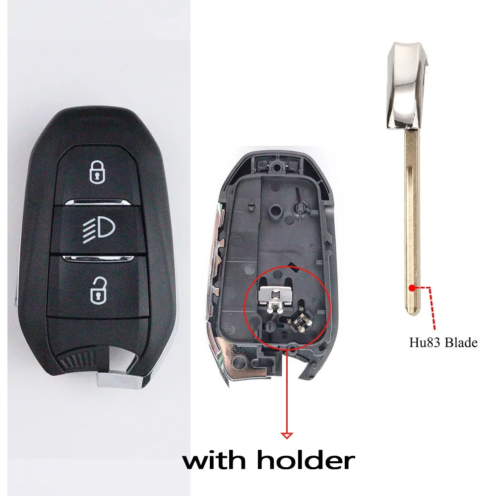 3 4 BT Car Key Fob Case Shell Housing for Peugeot 308 408 508 2008 3008 4008 5008 for alternate view