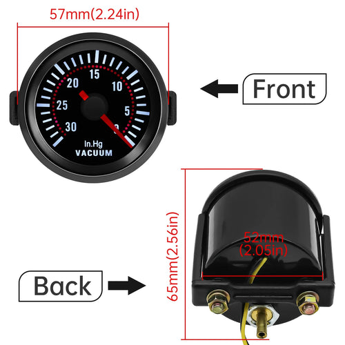 * 2'' 52MM Gauge PSI Bar Boost Meter Tachometer Water Temperature Oil Temp Oil Pressure Gauge Voltmeter 12V For All Petrol Car