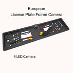 4/8/12LED European License Plate Rearview Camera Frame Reverse Backup Camera Night Vi alternate view