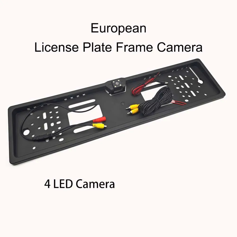 4/8/12LED European License Plate Rearview Camera Frame Reverse Backup Camera Night Vi alternate view