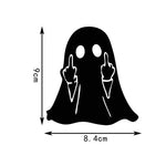 Funny Middle Finger Ghost Motorcycle Car Sticker Waterproof Weather Proof Decal for A lifestyle view