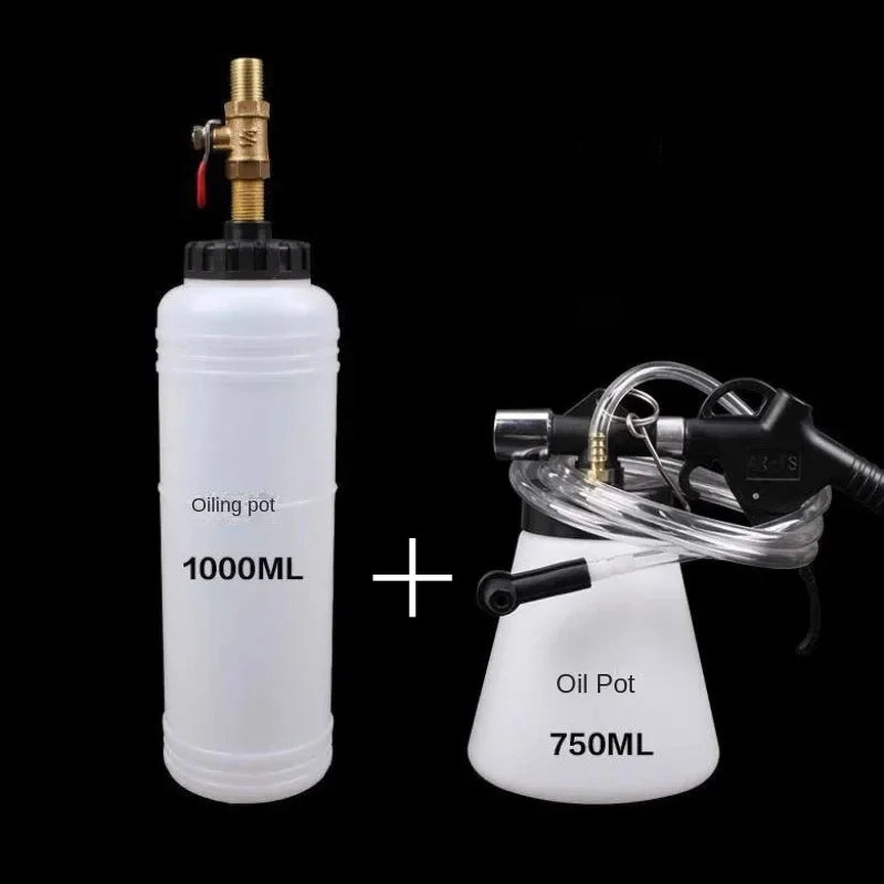1L 0.75L Car Brake Bleeder Hydraulic Pumping Fluid Pump Kit Oil Change Purge Tank T additional angle