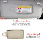 Car Interior Front Sun Shade Visor Makeup Cosmetic Mirror Cover For Mercedes Benz C GLC Class W205  W253 C180 C200 GLC260 GLC300