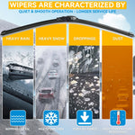 AutoXbert Front Wiper Blades for Honda Civic 8 Hatchback & Sedan 2005-2011 | 26"+23" alternate view