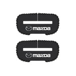 2Pcs Car Seat Belt Buckle Protector Cover for Mazda Models | Suede Accessories close-up view