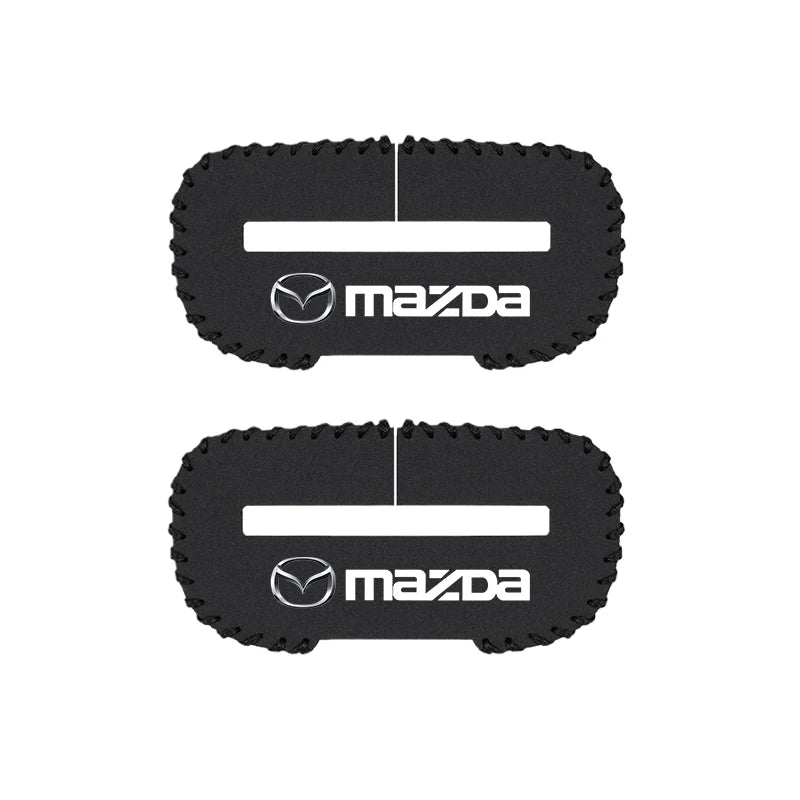 2Pcs Car Seat Belt Buckle Protector Cover for Mazda Models | Suede Accessories close-up view