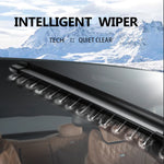 Pair Front Windshield Wiper Blades With Washer Jet Nozzles Set For Tesla Model X 2015-20 detail view