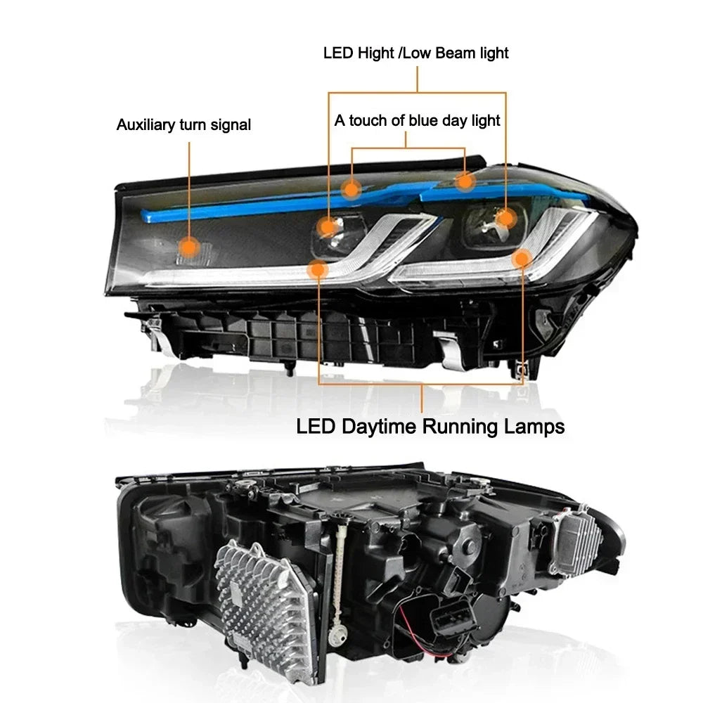 Car LED Headlight+Tail Light Assemblies For BMW F10 F18 2010-2017-2023 Auto Fog DRL B alternate view