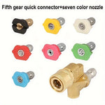 High Pressure Car Wash Gun | 5-Speed Adjustable Brass Adapter with 7 Color Nozzles lifestyle view