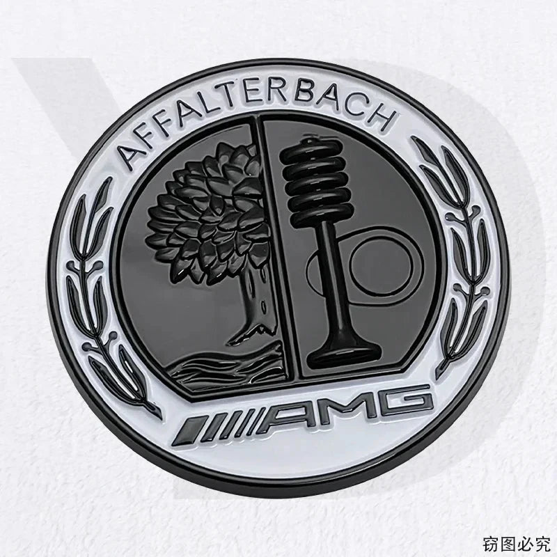 45mm 55mm 65Alloy Car Emblem Sticker Decoration for Mercedes Benz AMG C180 W205 G50 additional angle