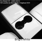 Central Control Panel with Push Handle for Tesla Model 3 Y Center Console Cup ABS Cov alternate view
