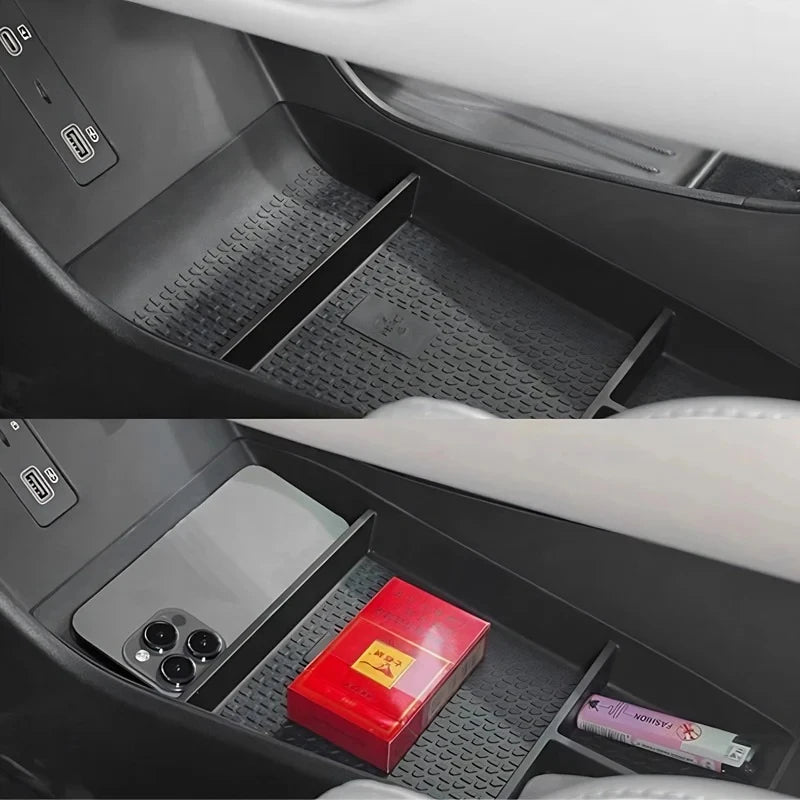 For BYD ATTO 2 Yuan up EV 2024 2025 Armrest Box Storage Tray Console Holder Container close-up view