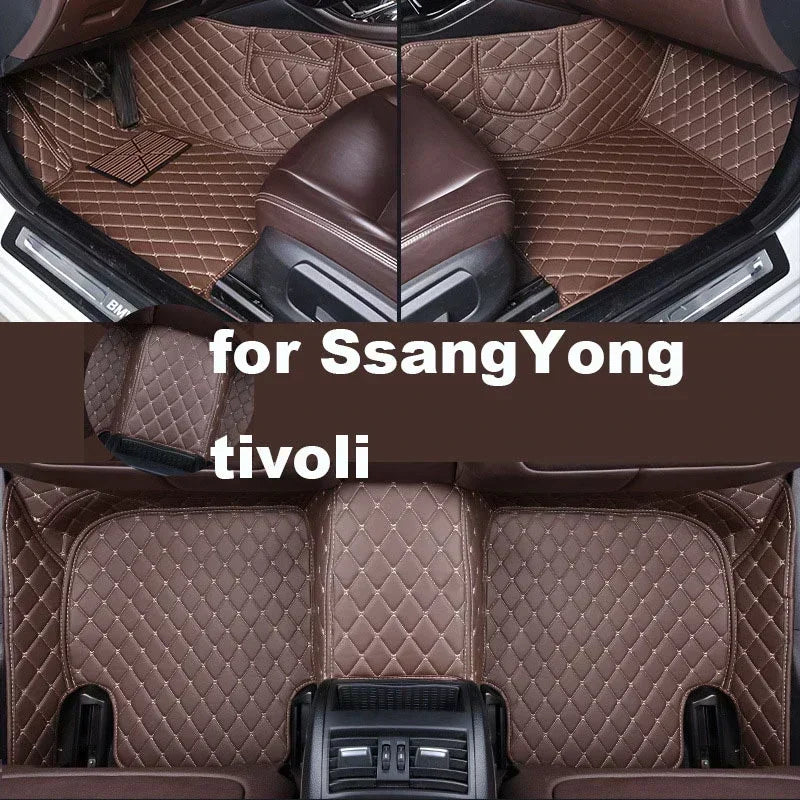 1 set Car Floor Mats For SsangYong Tivoli 2015-2017 Year Upgraded Version Foot pad Accessories Carpetscustomizedcustomized