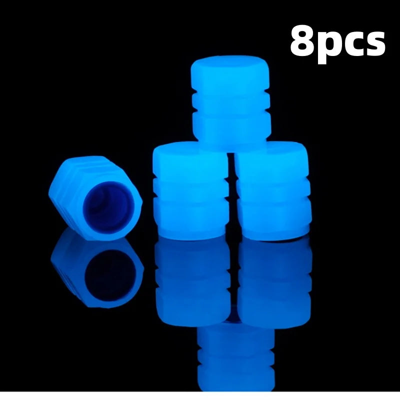 Glow-in-the-Dark Tire Valve Caps | Luminous Car Motorcycle Accessories detail view