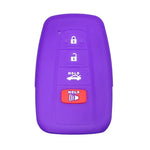 Suitable for Toyota Rav4 Corolla Camry Highlander Prius Car Key Case Silicone Key Fob Cover Remote Control Alarm Key Protector