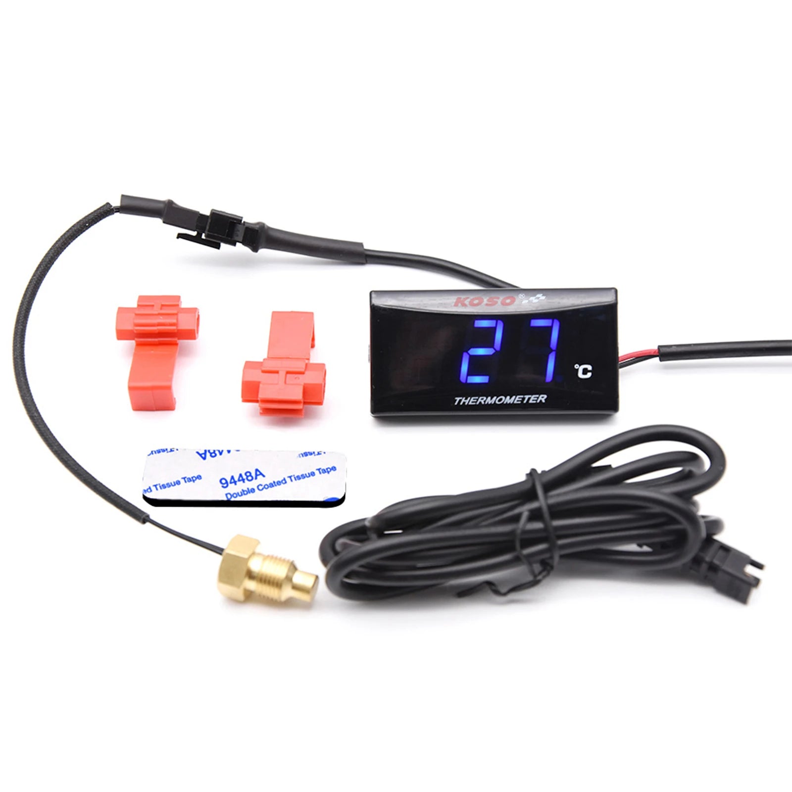 Mini Motorcycle Water Temperature Gauge | Universal 12V Thermometer for XMAX CB400 lifestyle view