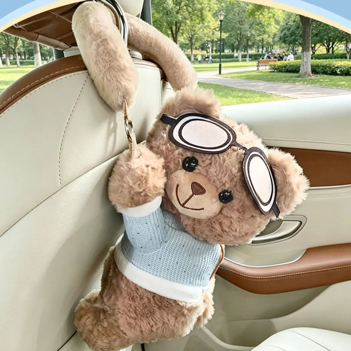 Cute Bear Car Tissue Box Holder