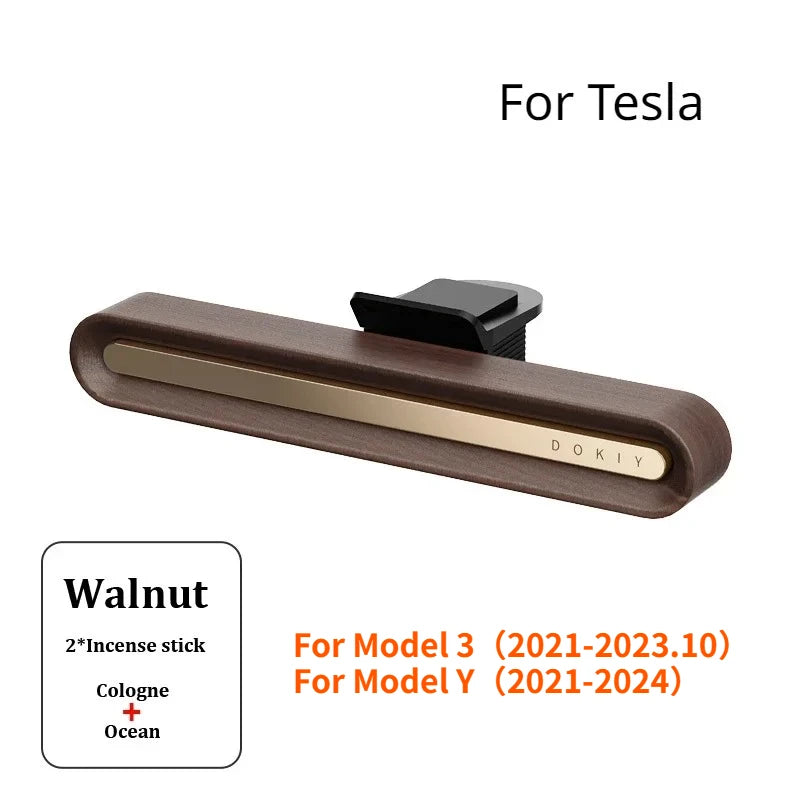 Car Air Freshener for Tesla Model 3 Y | Dashboard Perfume & Interior Decor close-up view